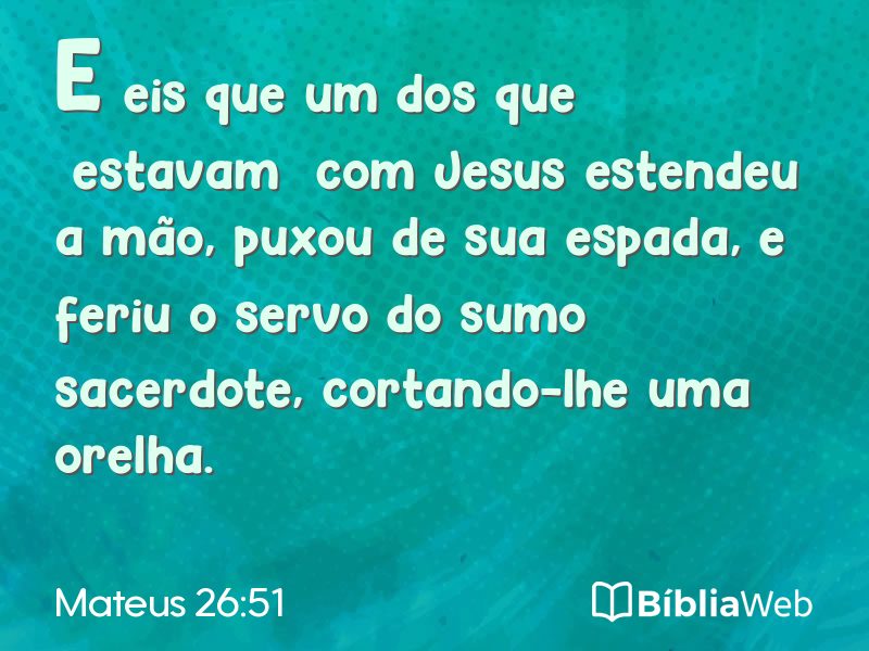 Mateus 26:51 em imagem para compartilhar