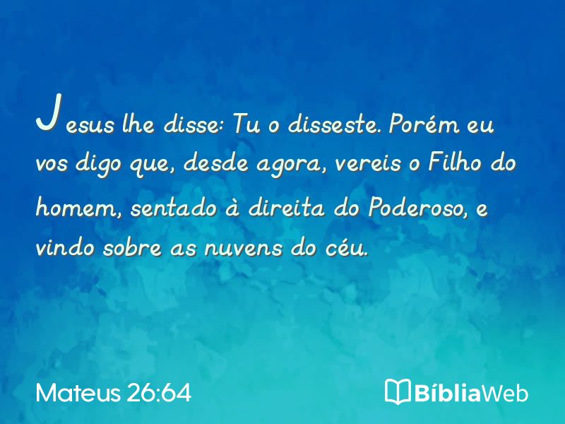 Mateus 26:64 em imagem para compartilhar