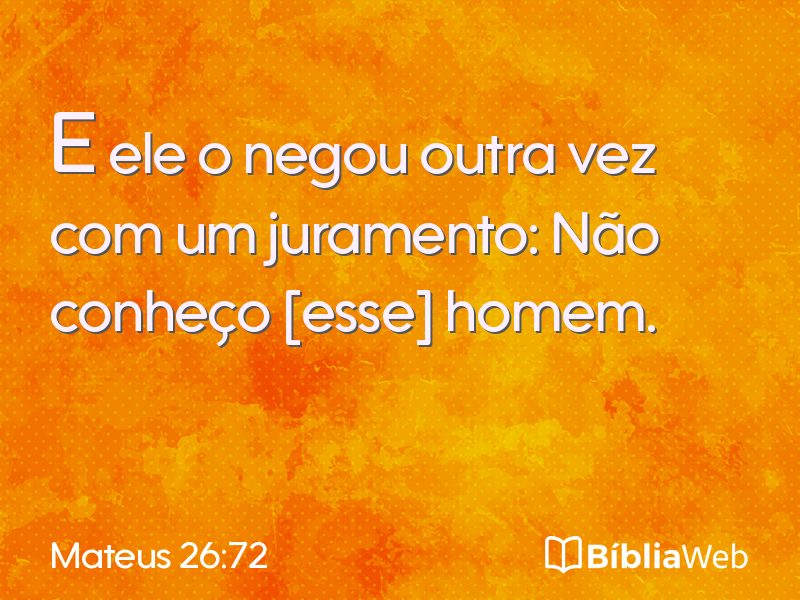 Mateus 26:72 em imagem para compartilhar