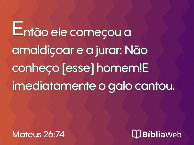 Mateus 26:74 em imagem para compartilhar