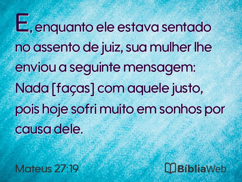 Mateus 27:19 em imagem para compartilhar