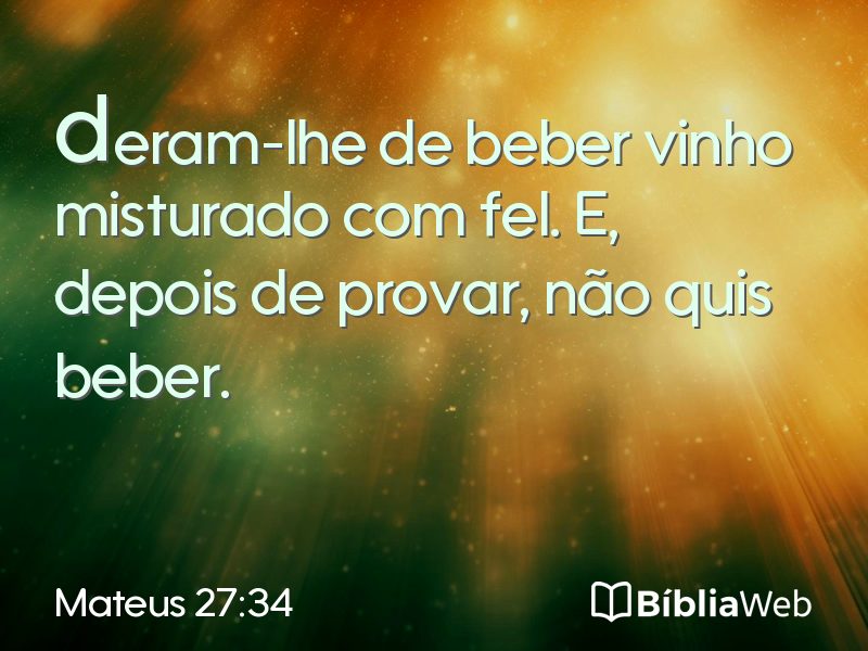 Mateus 27:34 em imagem para compartilhar