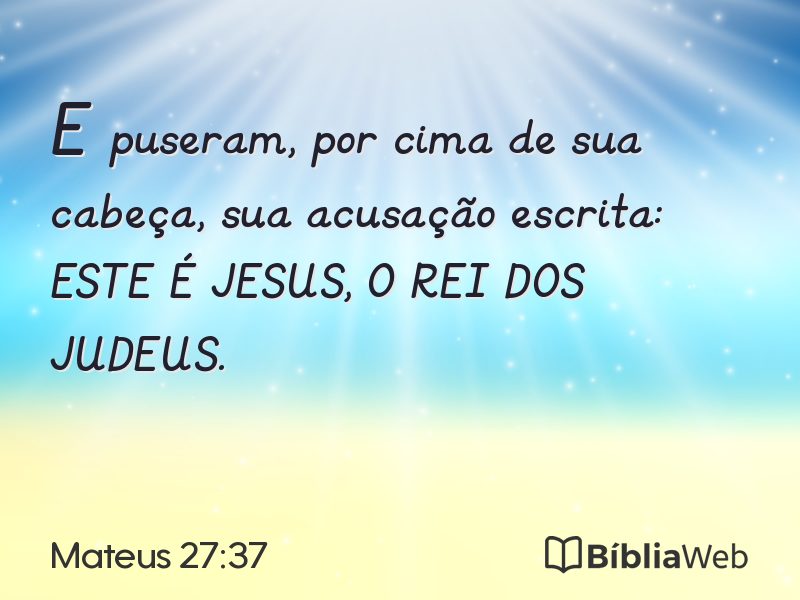 Mateus 27:37 em imagem para compartilhar