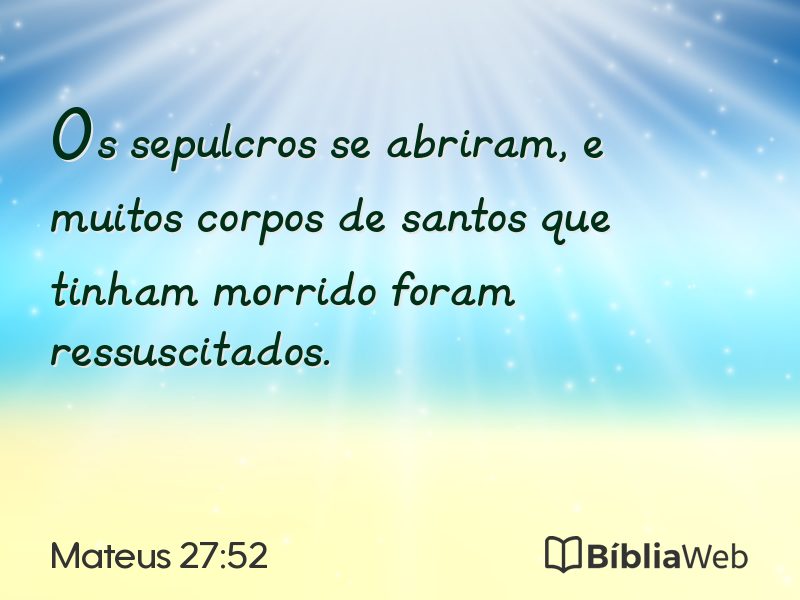Mateus 27:52 em imagem para compartilhar