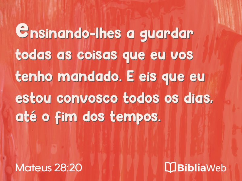 Mateus 28:20 em imagem para compartilhar