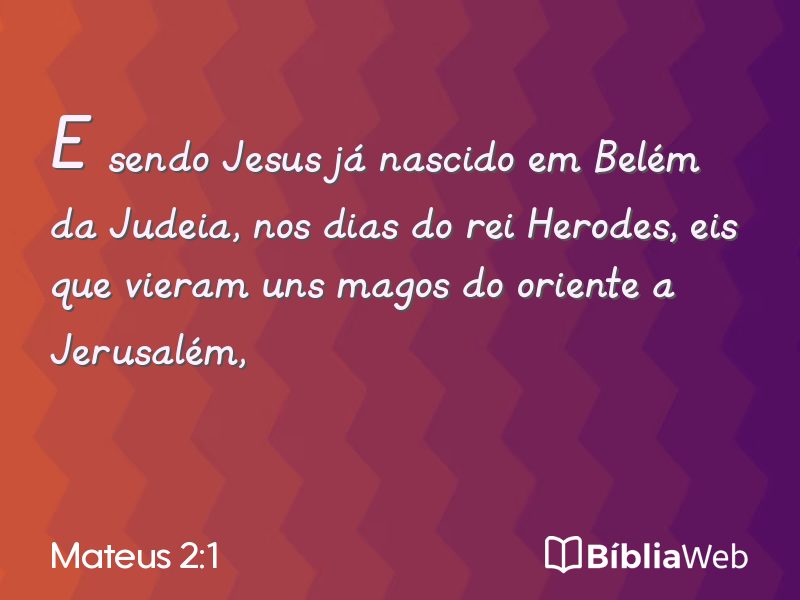 Mateus 2:1 em imagem para compartilhar