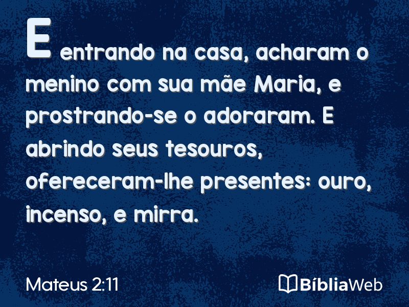 Mateus 2:11 em imagem para compartilhar