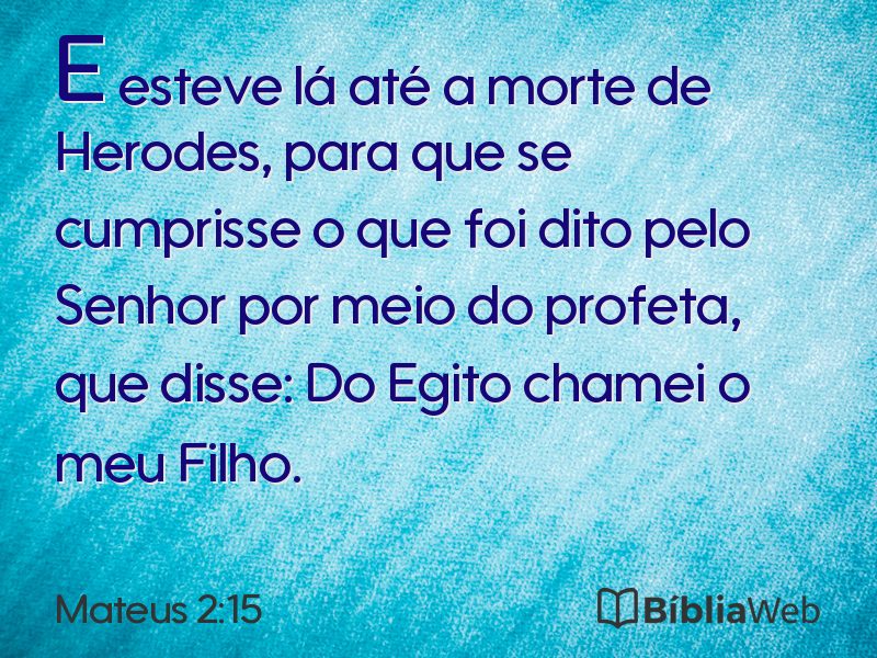 Mateus 2:15 em imagem para compartilhar