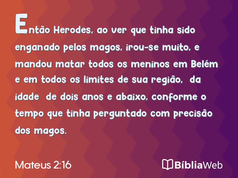 Mateus 2:16 em imagem para compartilhar