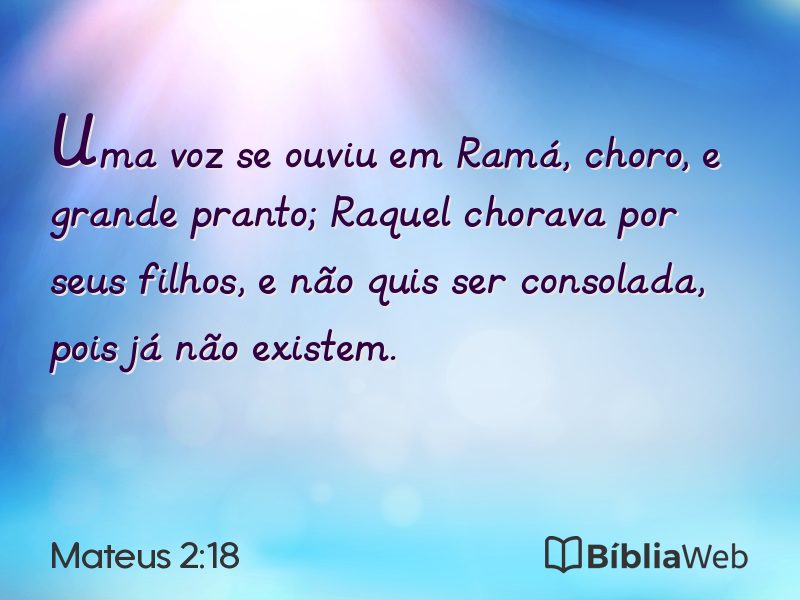 Mateus 2:18 em imagem para compartilhar