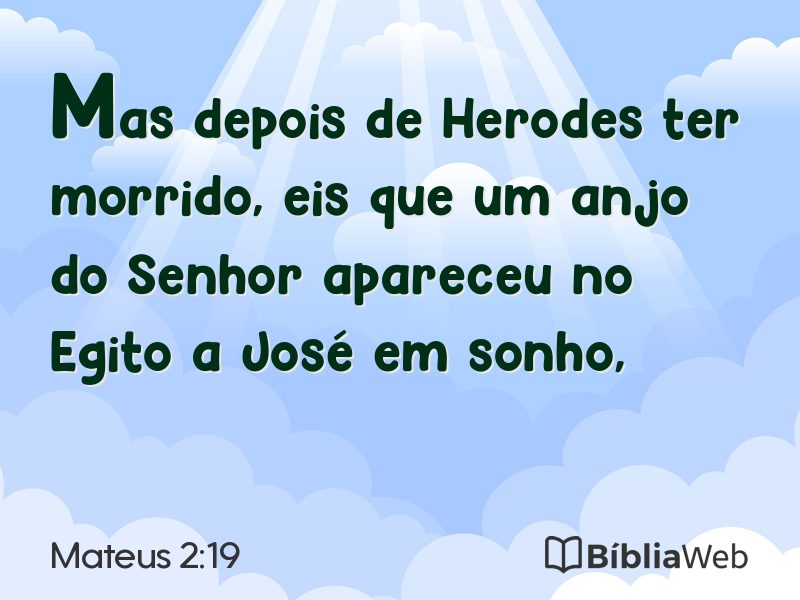 Mateus 2:19 em imagem para compartilhar
