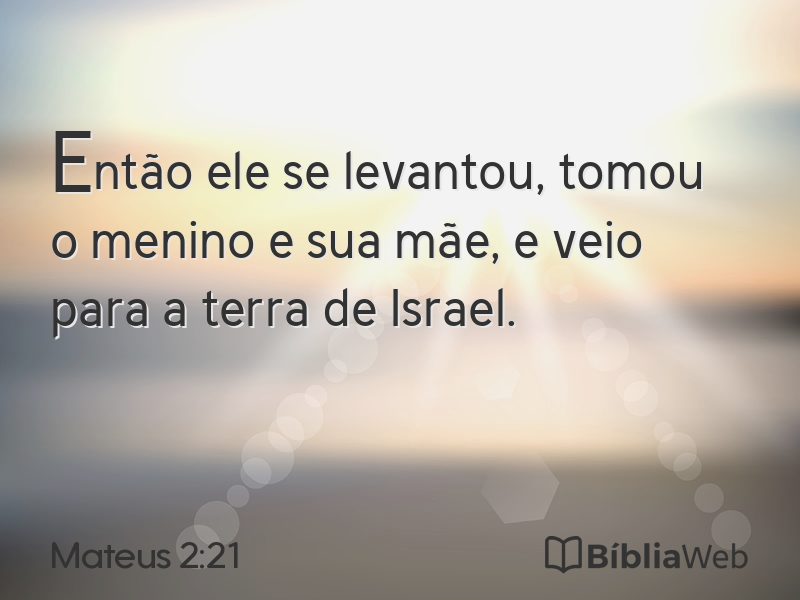 Mateus 2:21 em imagem para compartilhar