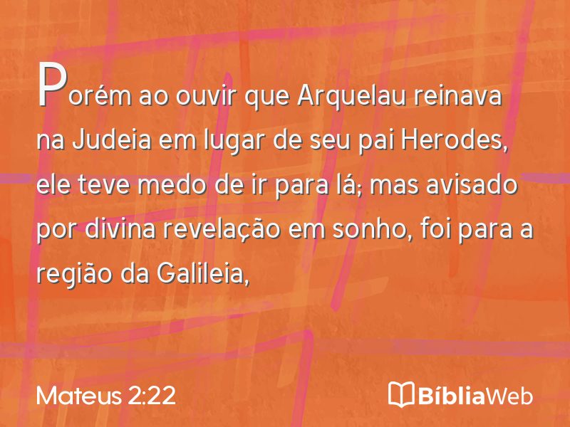Mateus 2:22 em imagem para compartilhar
