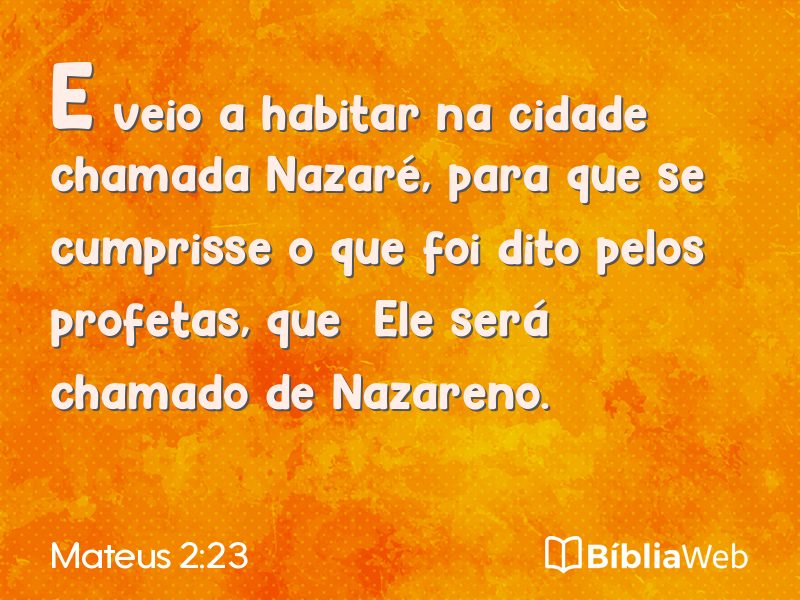 Mateus 2:23 em imagem para compartilhar