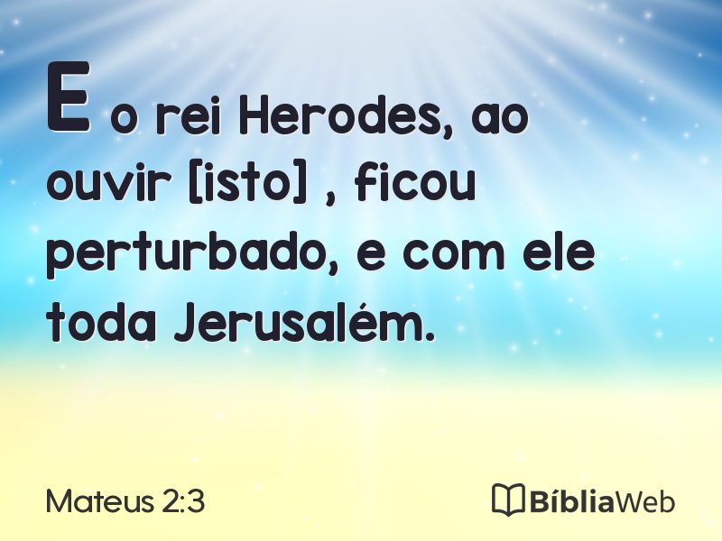 Mateus 2:3 em imagem para compartilhar