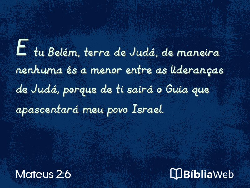 Mateus 2:6 em imagem para compartilhar