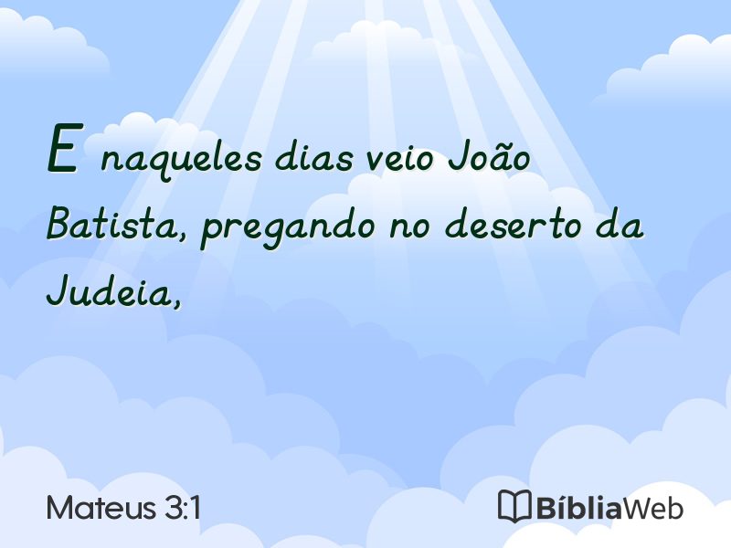 Mateus 3:1 em imagem para compartilhar