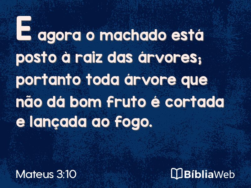Mateus 3:10 em imagem para compartilhar