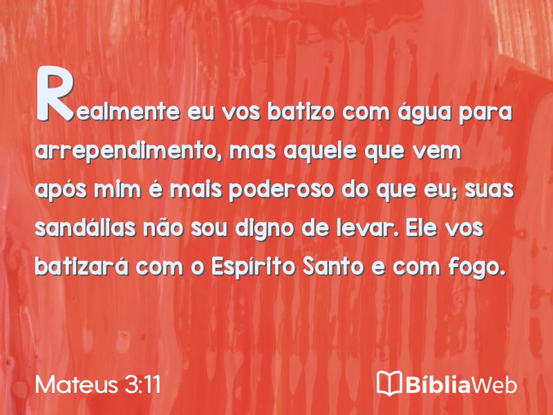Mateus 3:11 em imagem para compartilhar
