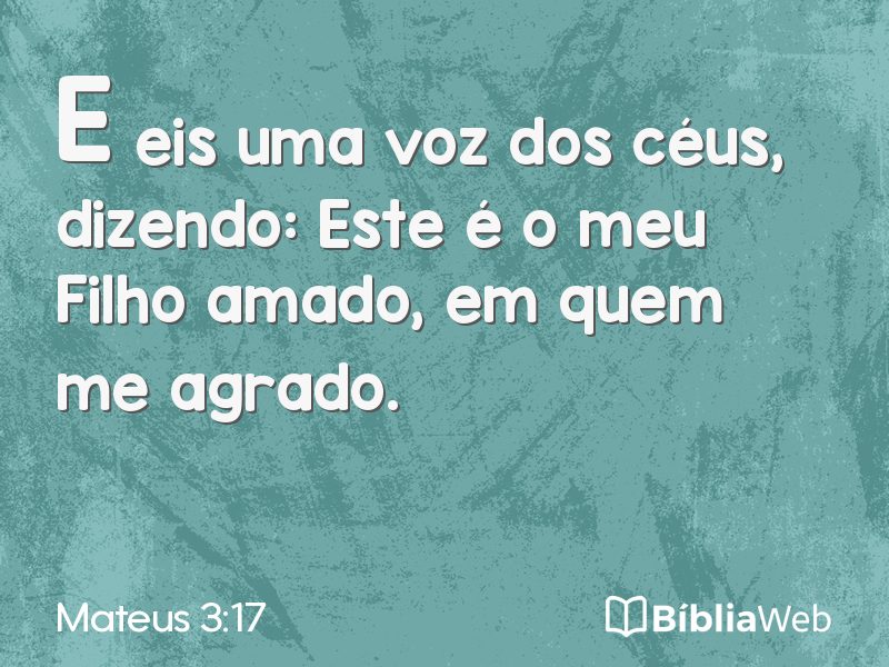 Mateus 3:17 em imagem para compartilhar