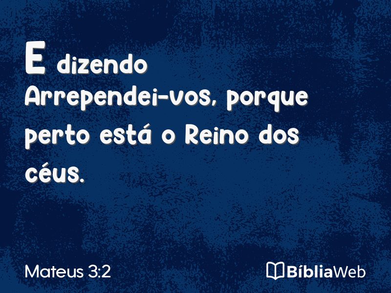 Mateus 3:2 em imagem para compartilhar