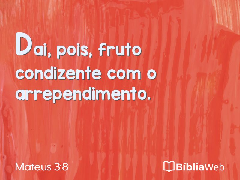Mateus 3:8 em imagem para compartilhar