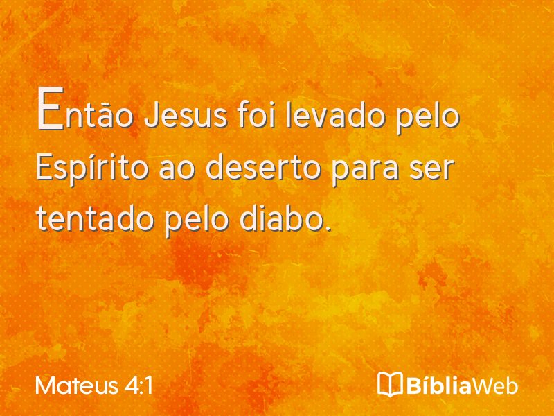 Mateus 4:1 em imagem para compartilhar