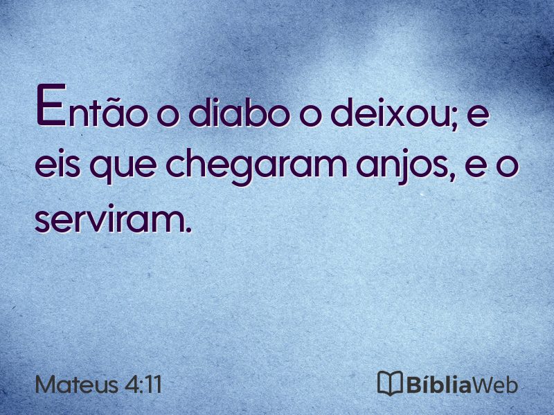 Mateus 4:11 em imagem para compartilhar