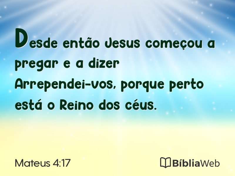 Mateus 4:17 em imagem para compartilhar