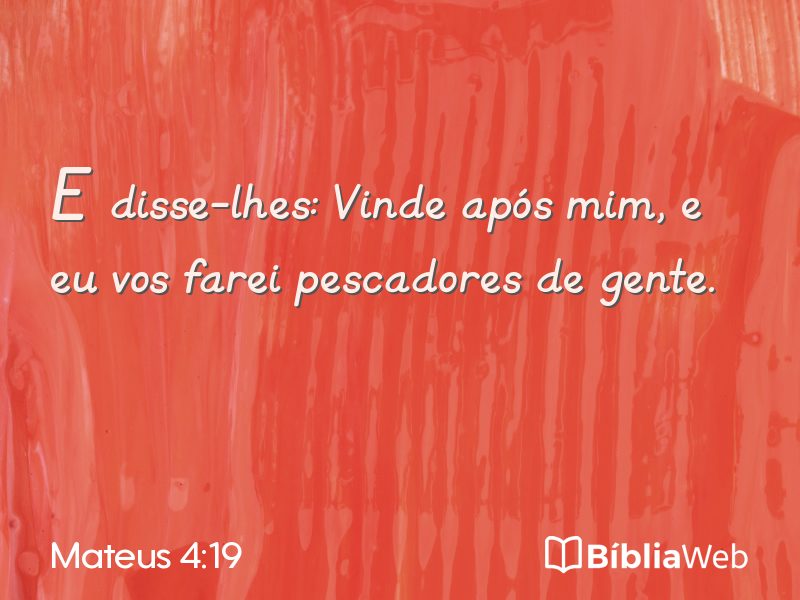 Mateus 4:19 em imagem para compartilhar