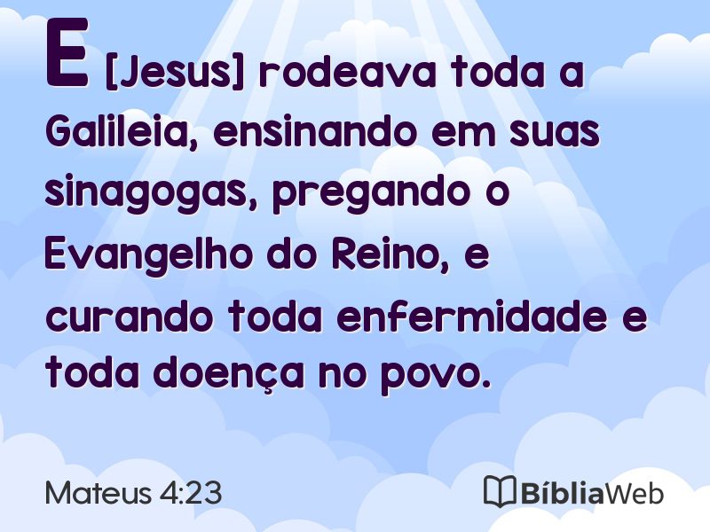 Mateus 4:23 em imagem para compartilhar