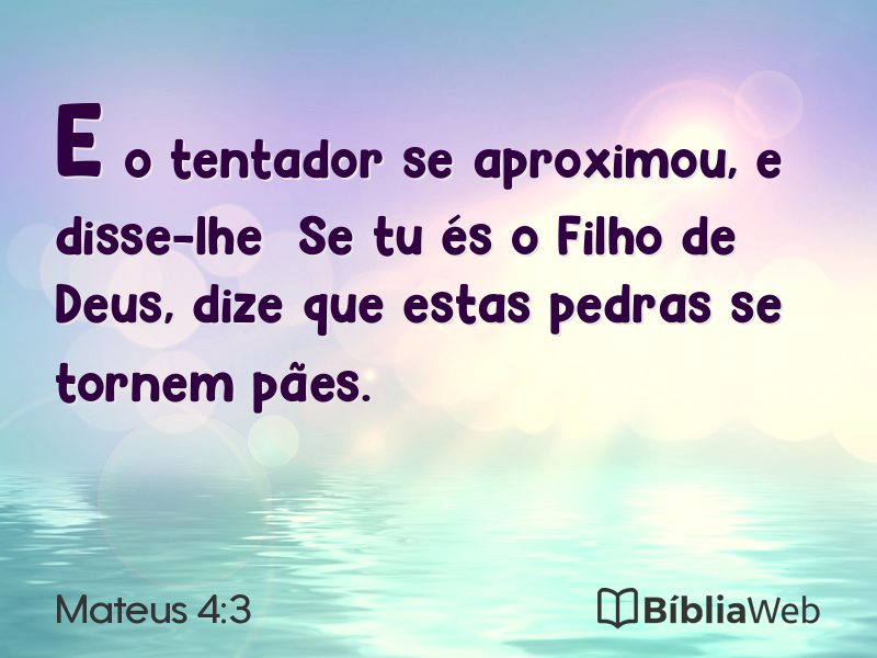 Mateus 4:3 em imagem para compartilhar