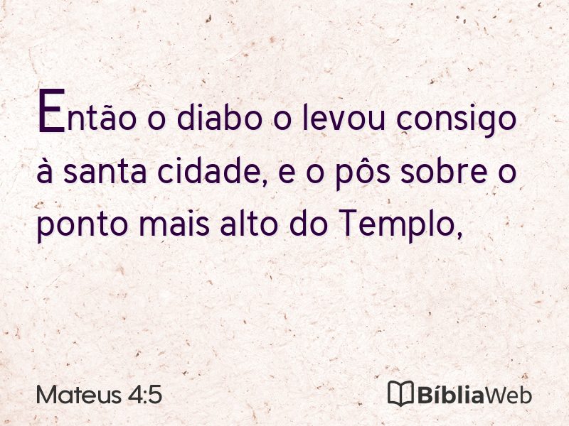 Mateus 4:5 em imagem para compartilhar