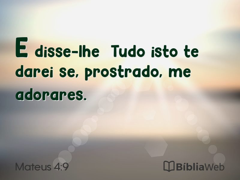 Mateus 4:9 em imagem para compartilhar