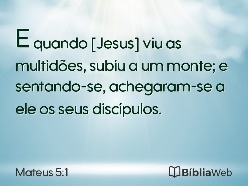Mateus 5:1 em imagem para compartilhar