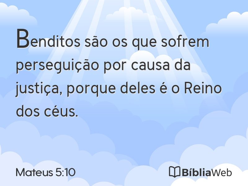 Mateus 5:10 em imagem para compartilhar