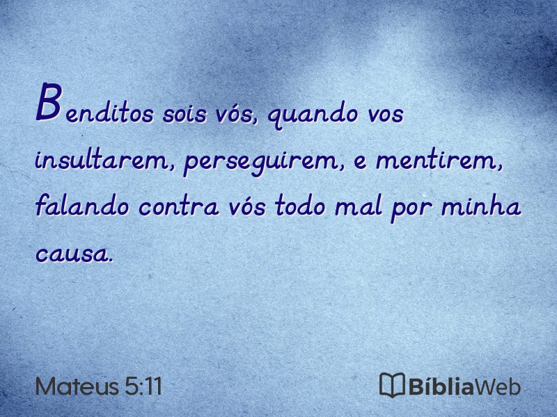 Mateus 5:11 em imagem para compartilhar