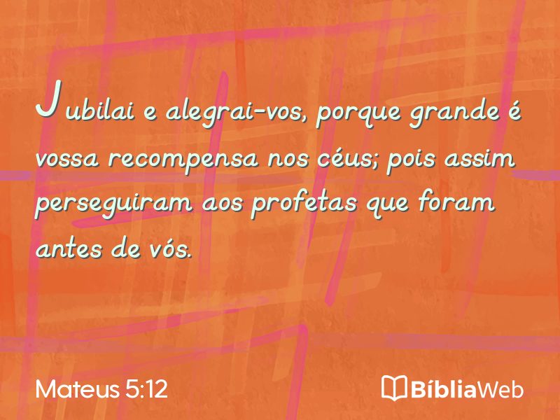 Mateus 5:12 em imagem para compartilhar