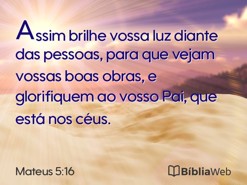Mateus 5:16 em imagem para compartilhar
