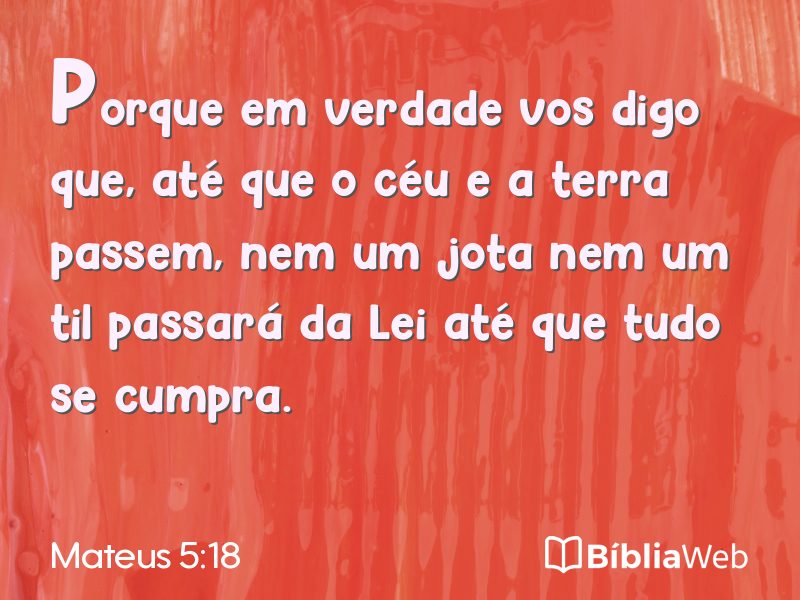 Mateus 5:18 em imagem para compartilhar