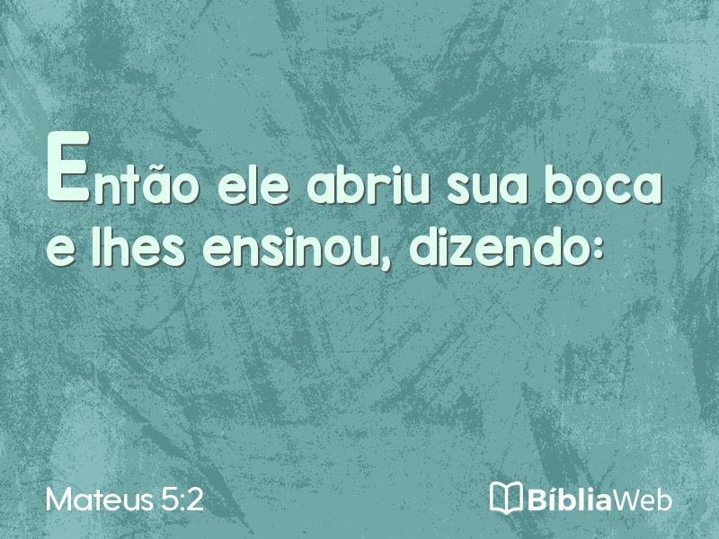 Mateus 5:2 em imagem para compartilhar