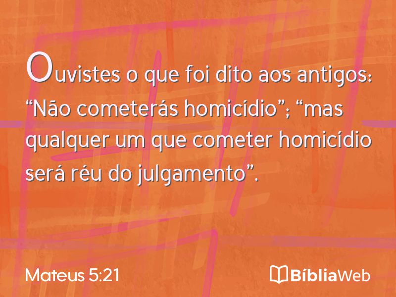 Mateus 5:21 em imagem para compartilhar