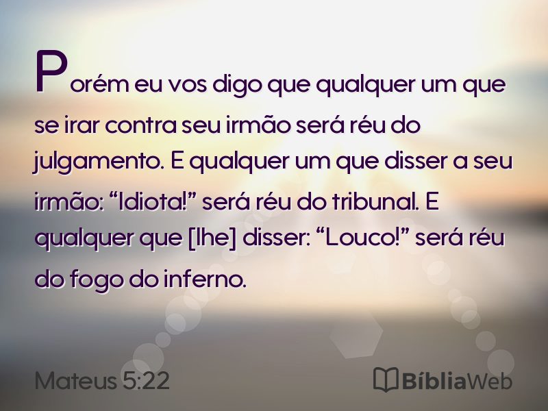 Mateus 5:22 em imagem para compartilhar