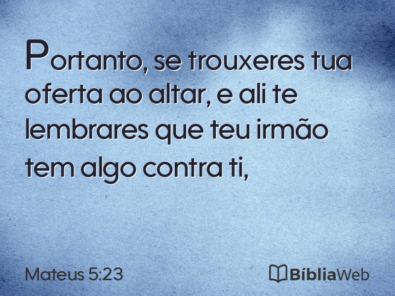 Mateus 5:23 em imagem para compartilhar
