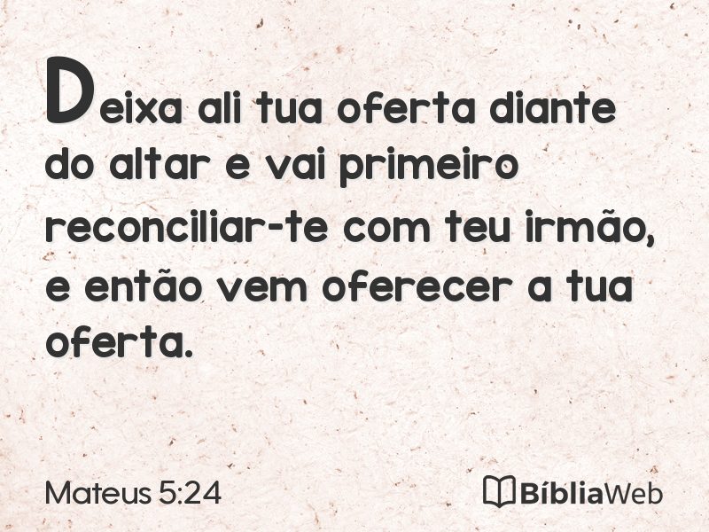Mateus 5:24 em imagem para compartilhar