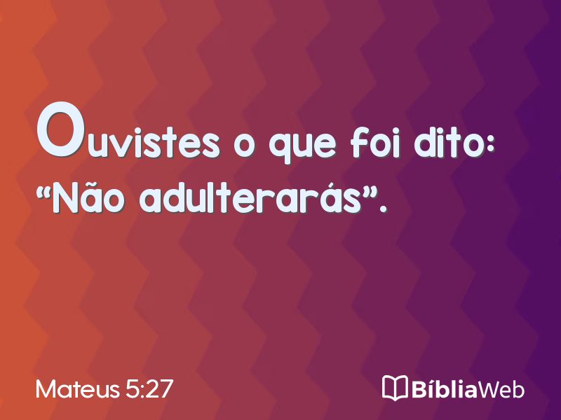 Mateus 5:27 em imagem para compartilhar