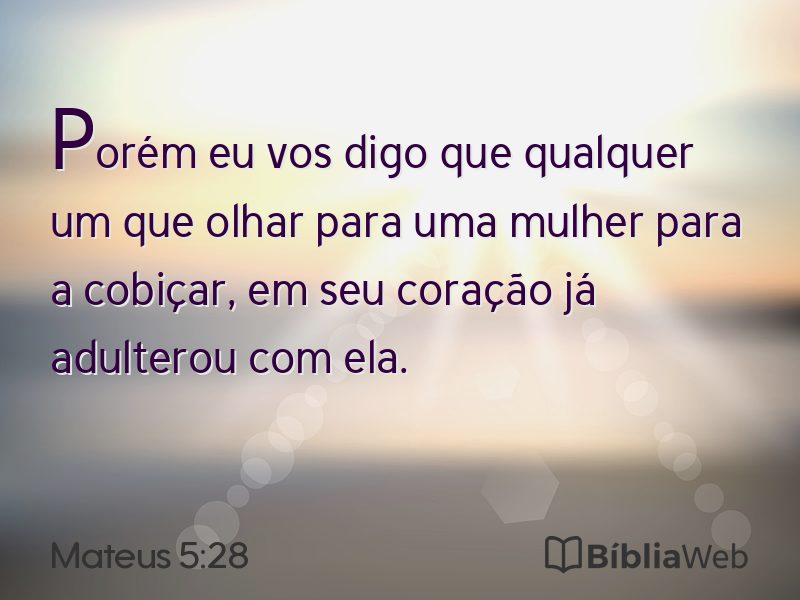 Mateus 5:28 em imagem para compartilhar