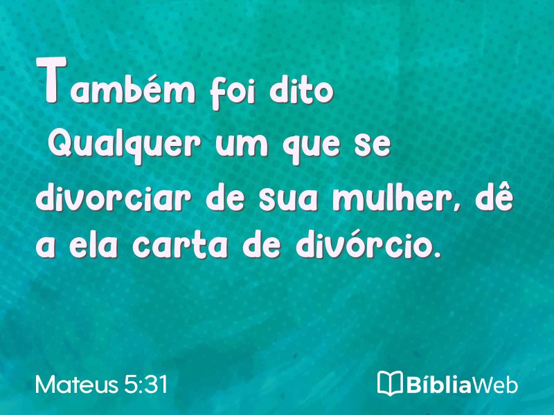 Mateus 5:31 em imagem para compartilhar