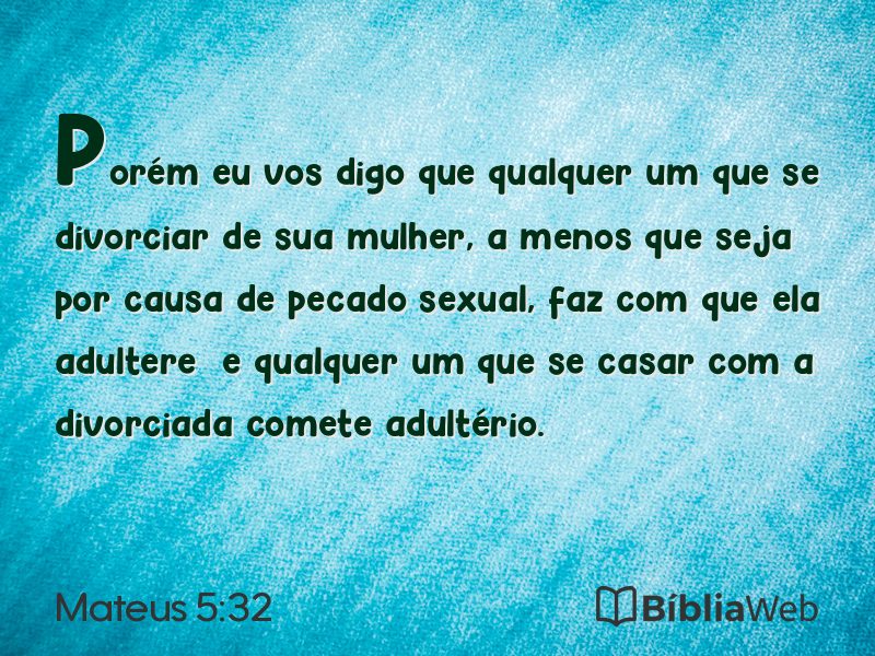Mateus 5:32 em imagem para compartilhar