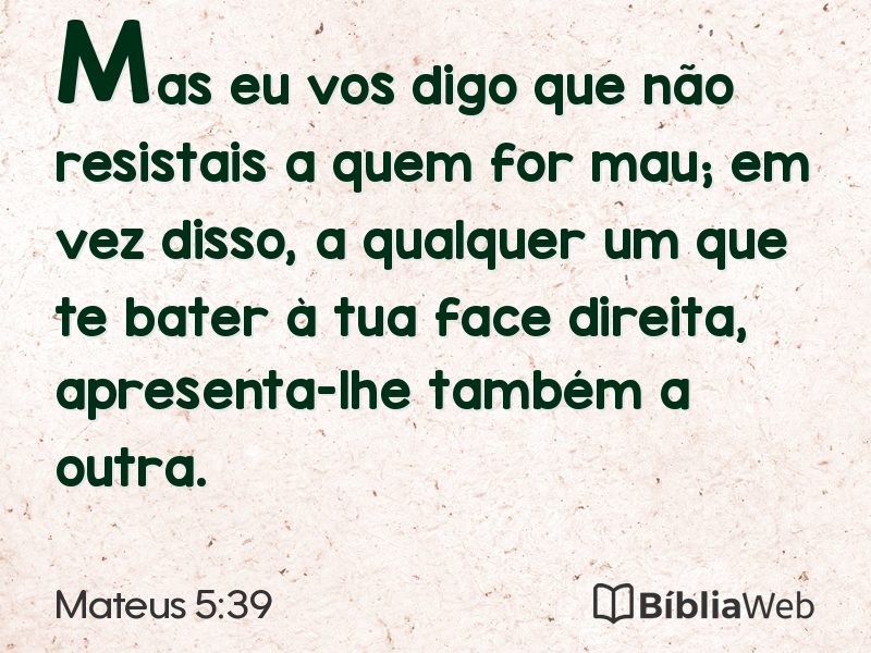 Mateus 5:39 em imagem para compartilhar